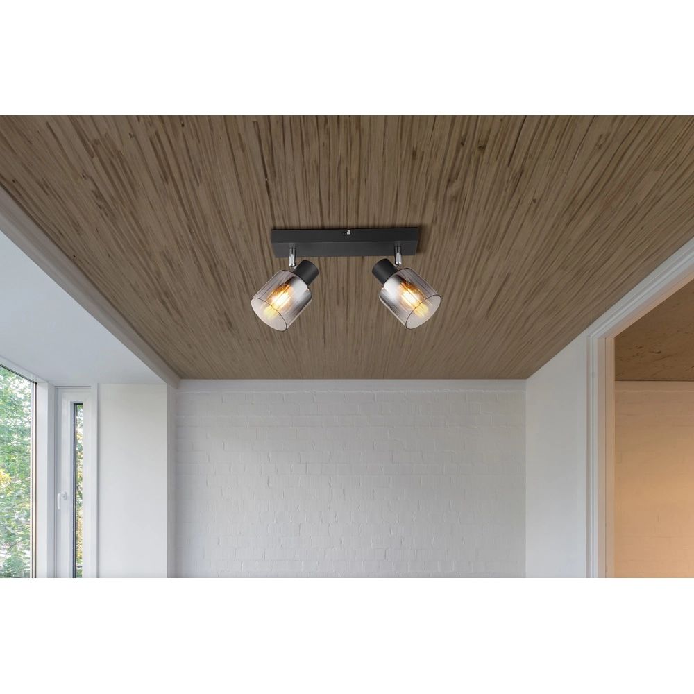 Ceiling lamp Jack 2-light black Globo 9007371516834