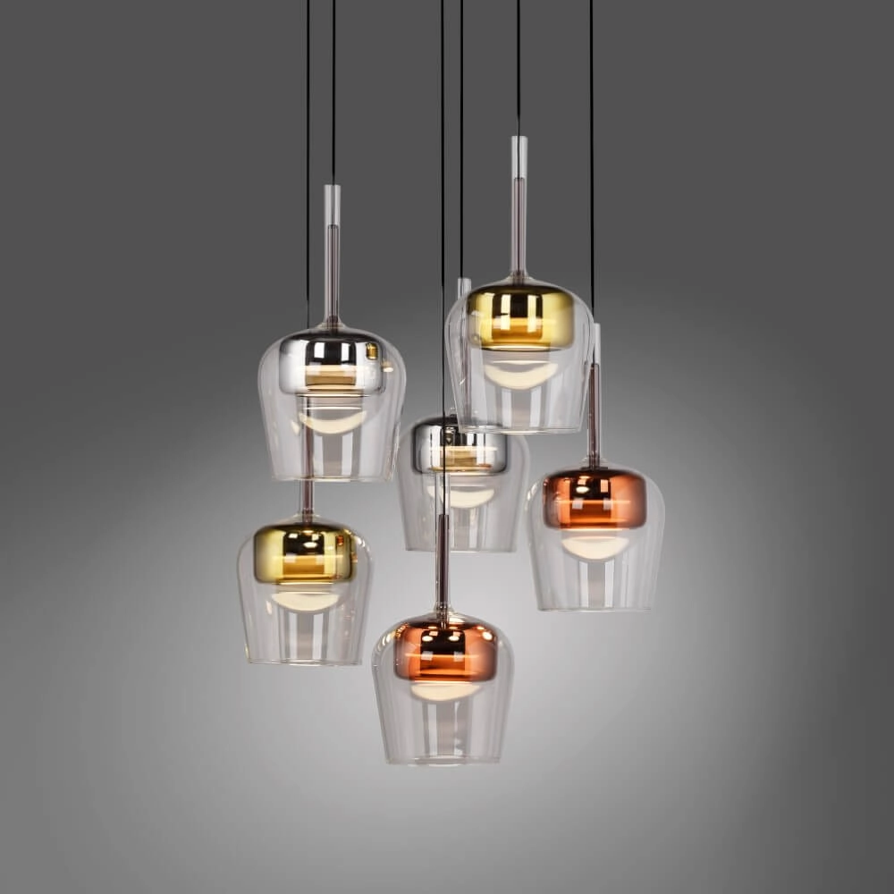 6-light pendant lamp Q-Kon Multiple colors Paul Neuhaus 4012248383872