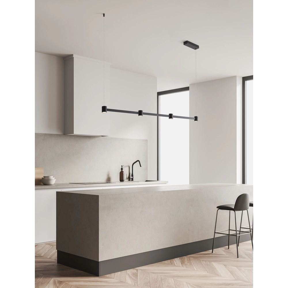 Design pendant lamp Puize 4-light black Lyora 5212017448583