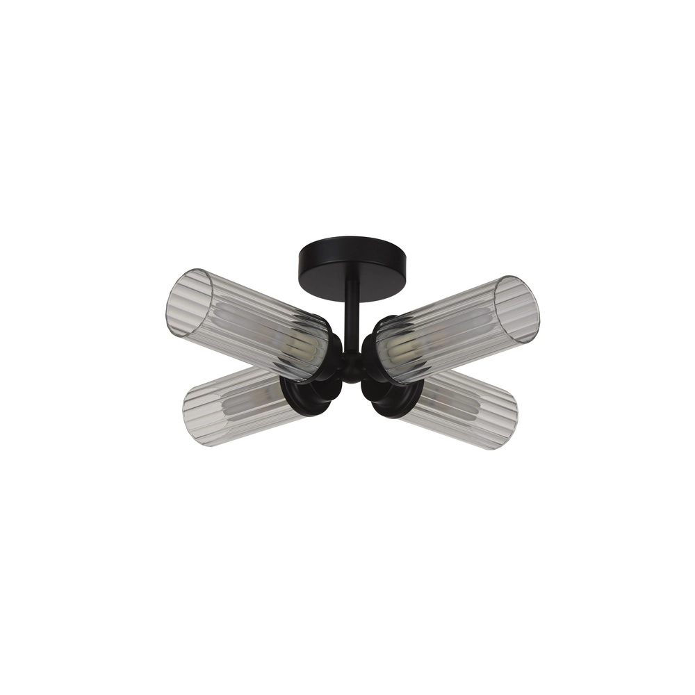 4-light ceiling lamp Imperial black Searchlight 5053423299259