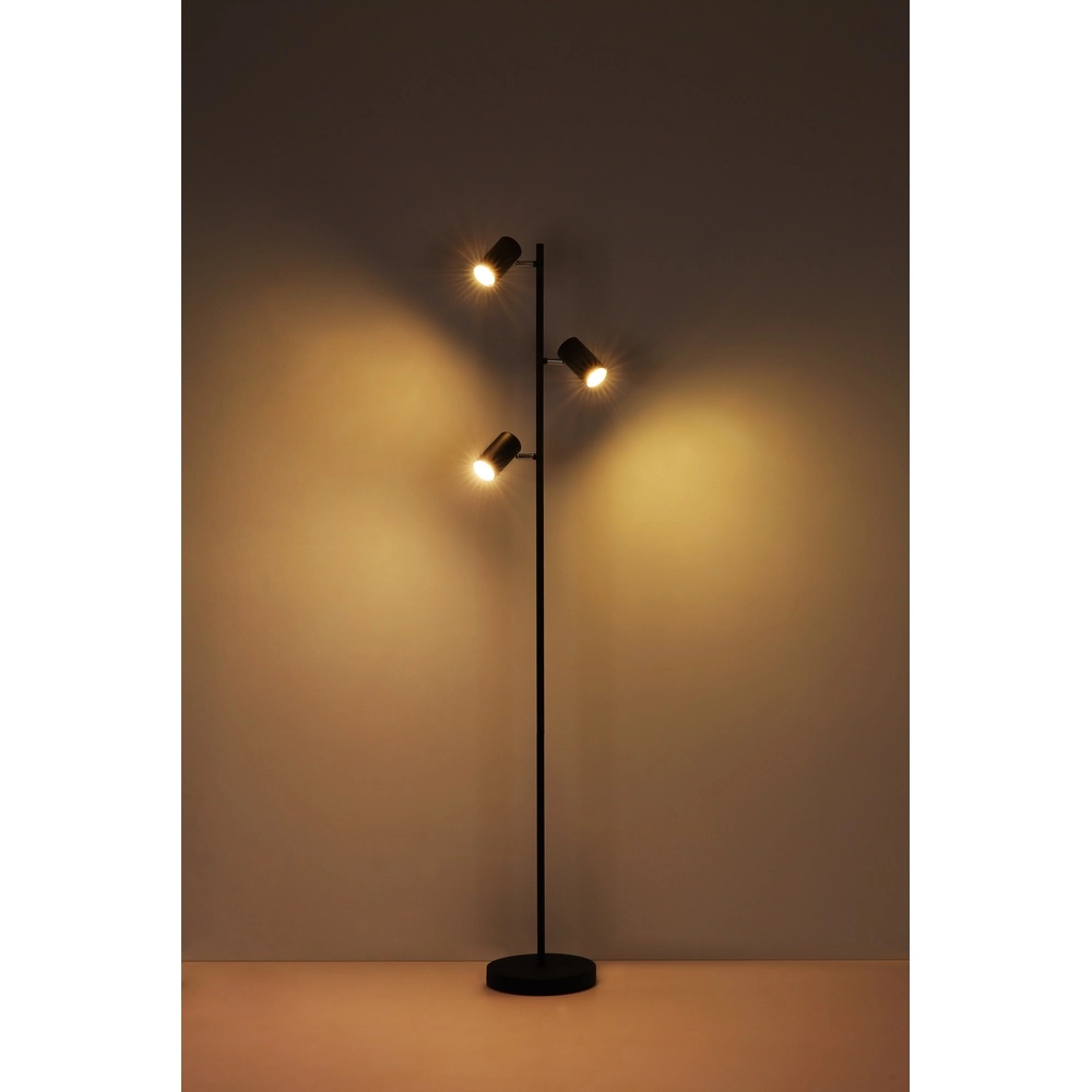 Floor lamp 3-lights Robby nickel Globo 9007371428854