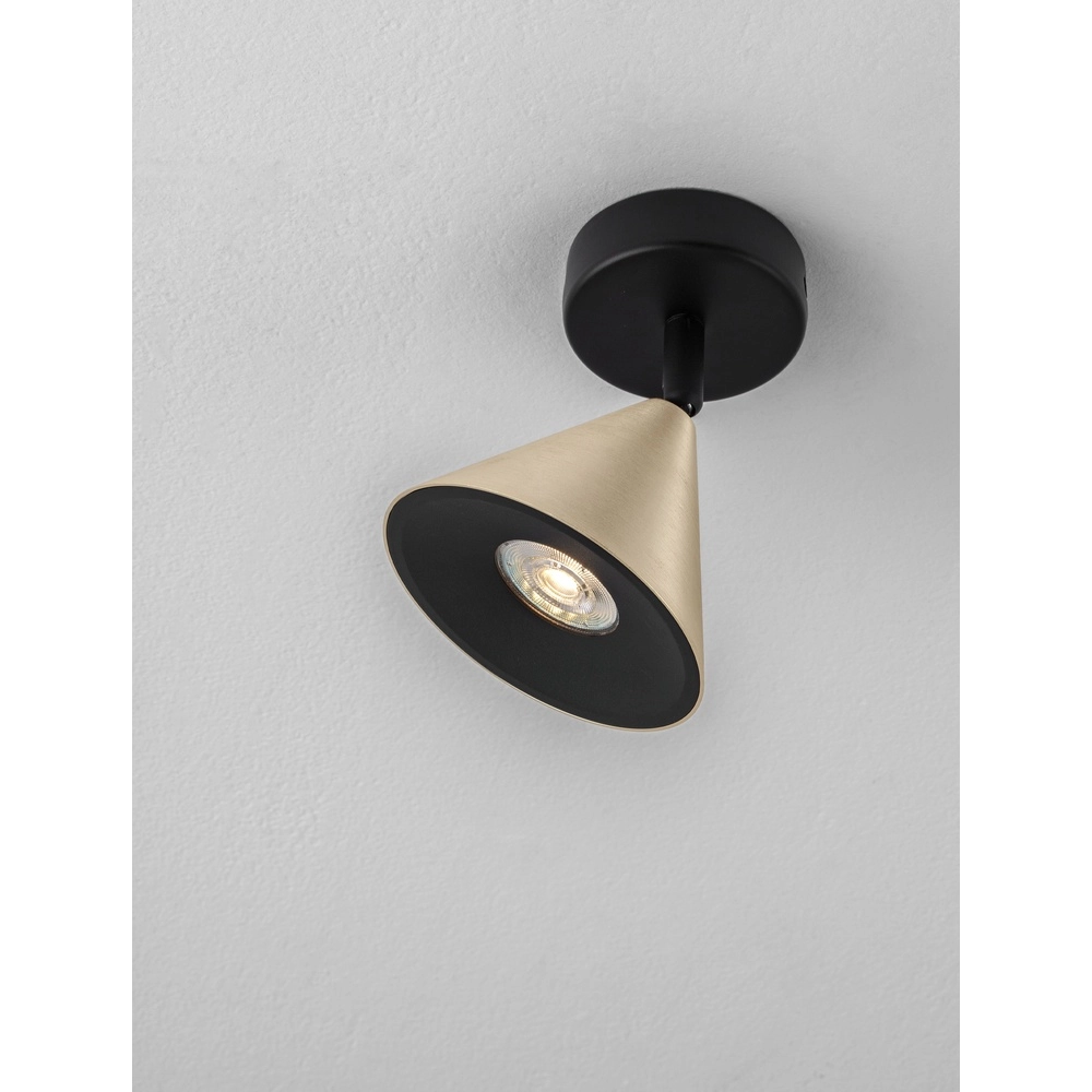 Ceiling lamp Conico black with gold Lyora 5212017475350