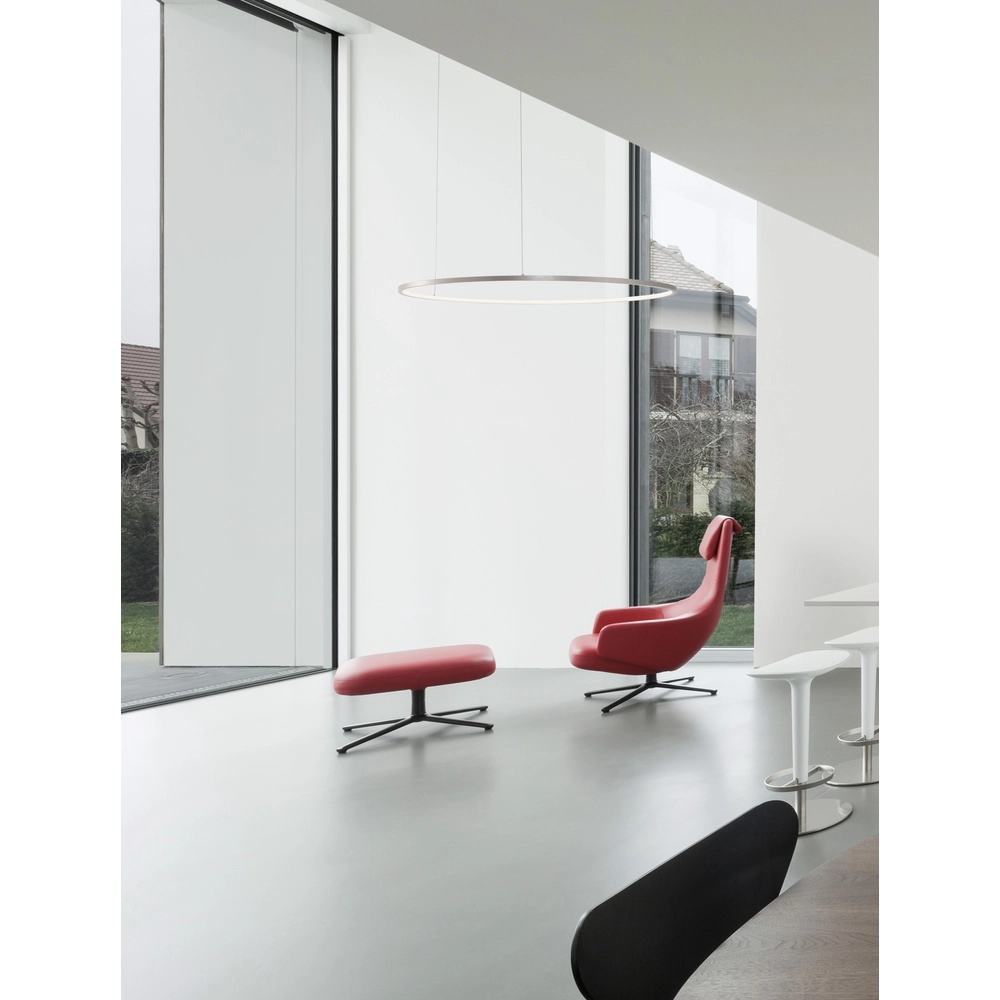 Round pendant lamp Tarquin silver grey Ø 100cm Lyora 5212017438362