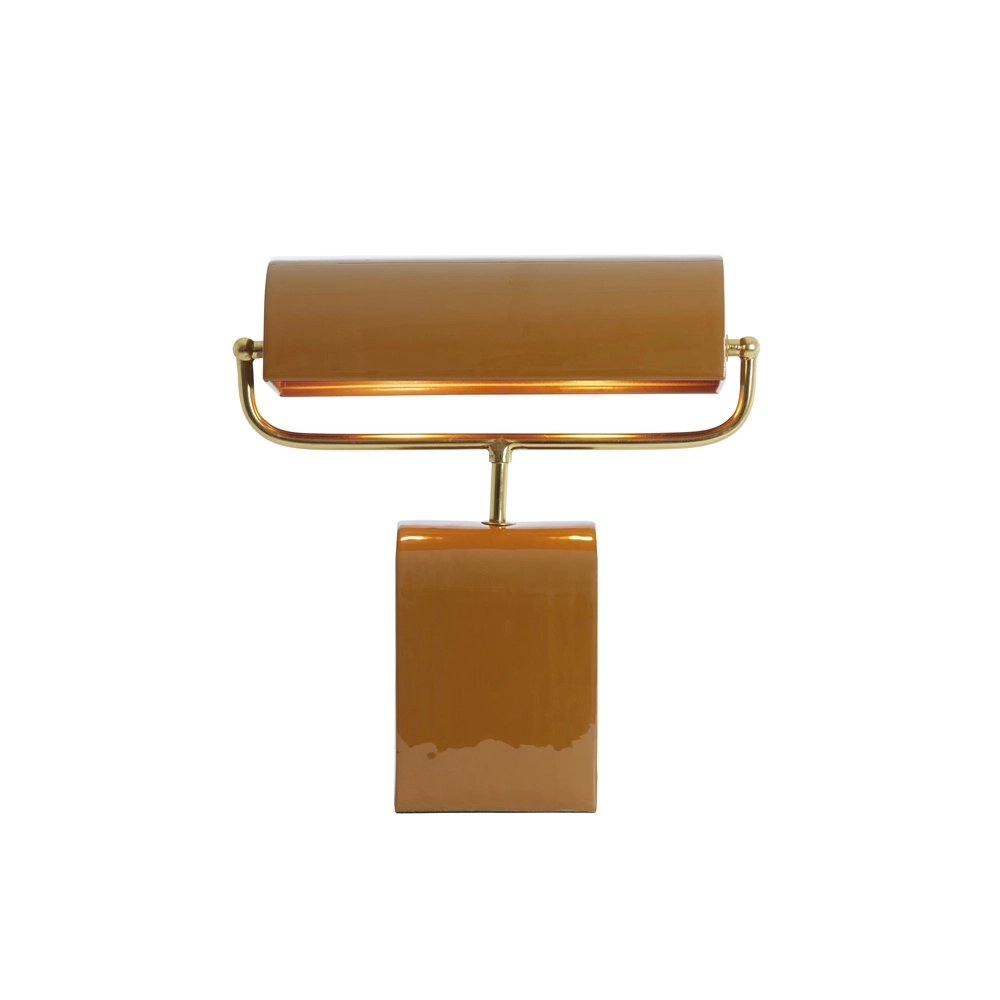Brown desk lamp Cardona with gold - 1x E27 Light & Living 8717807816278
