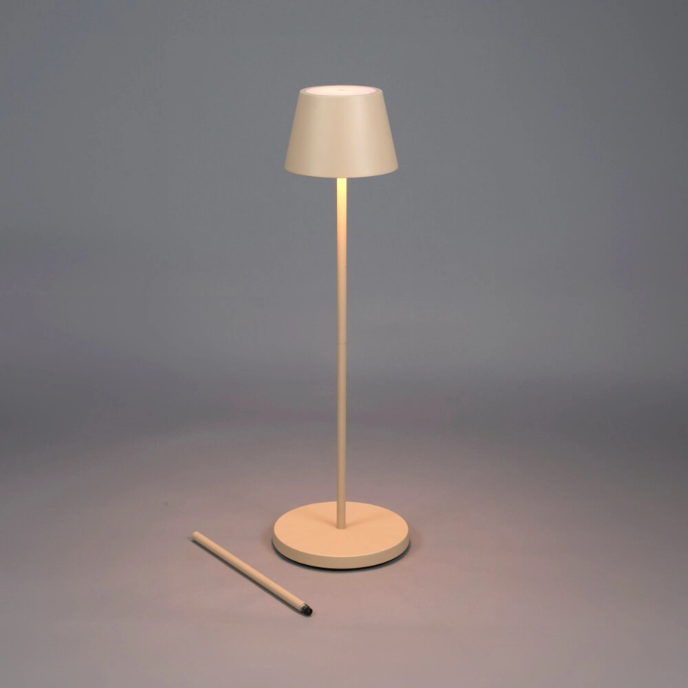 Rechargeable floor lamp Pomezia Medium sand brown KonstSmide 7318307841336