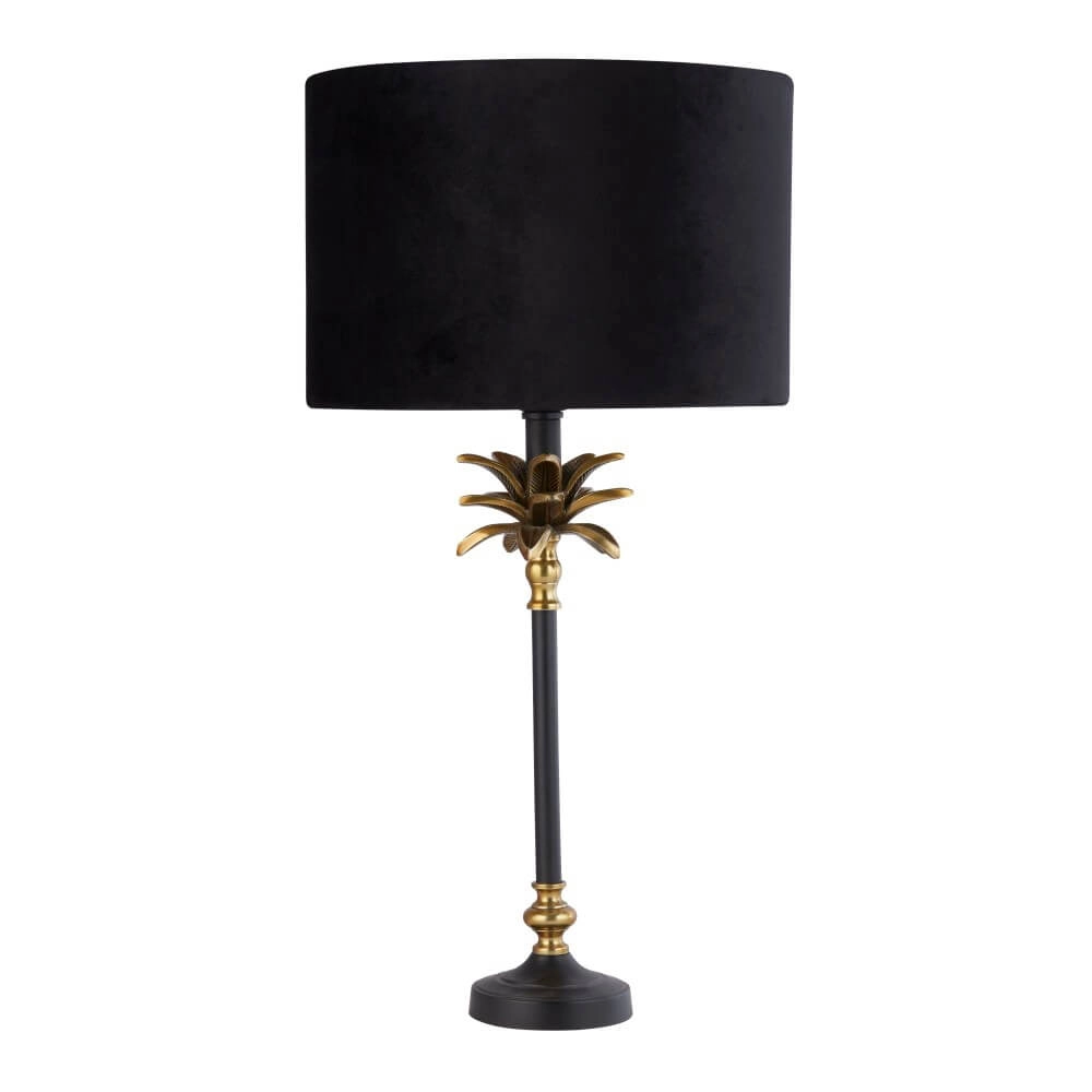 Table lamp Palm black with black hood Searchlight 5053423257389