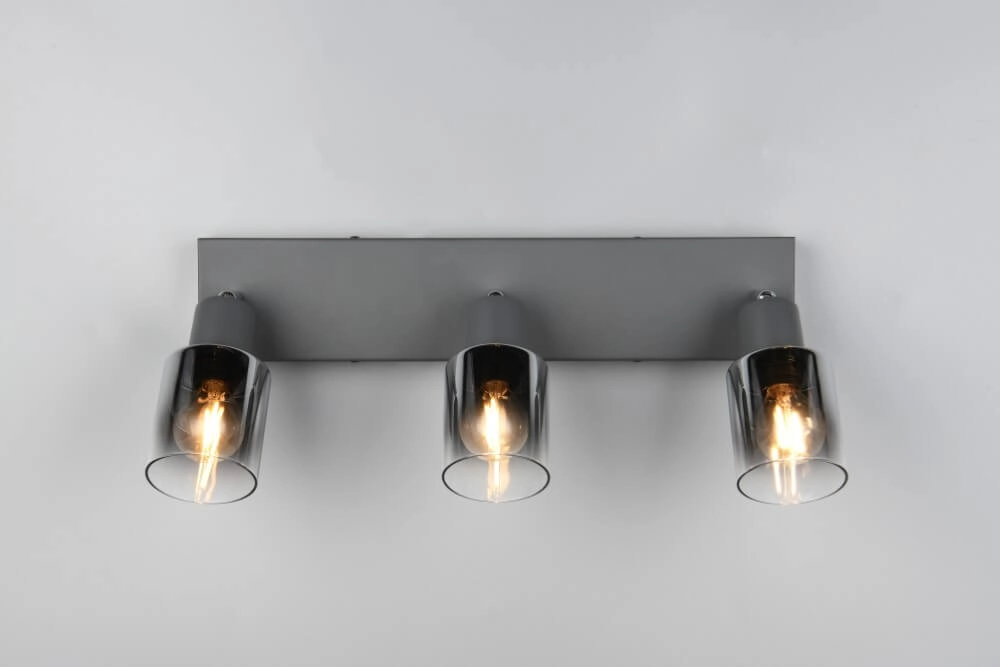 3-light ceiling lamp Cadiz black Trio 4017807615777