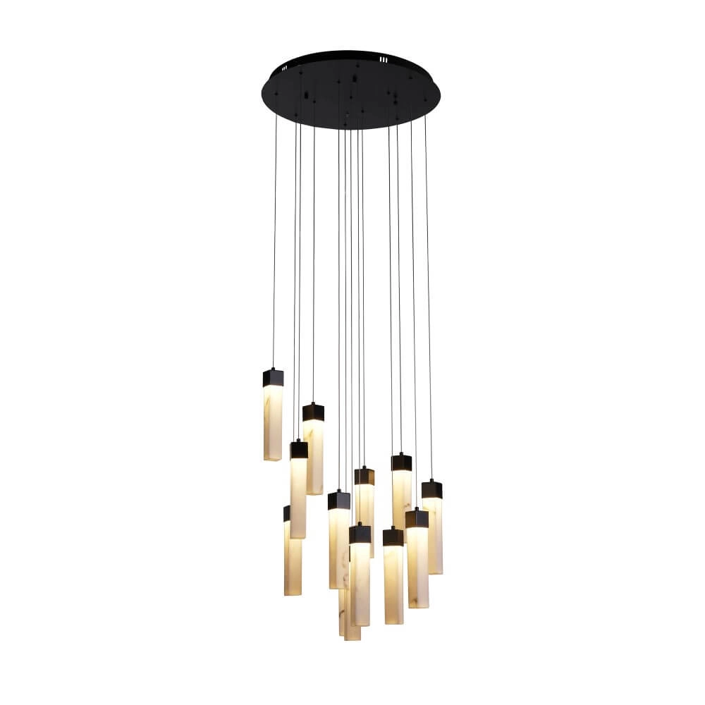 10-light vide pendant lamp Moonbeam black
