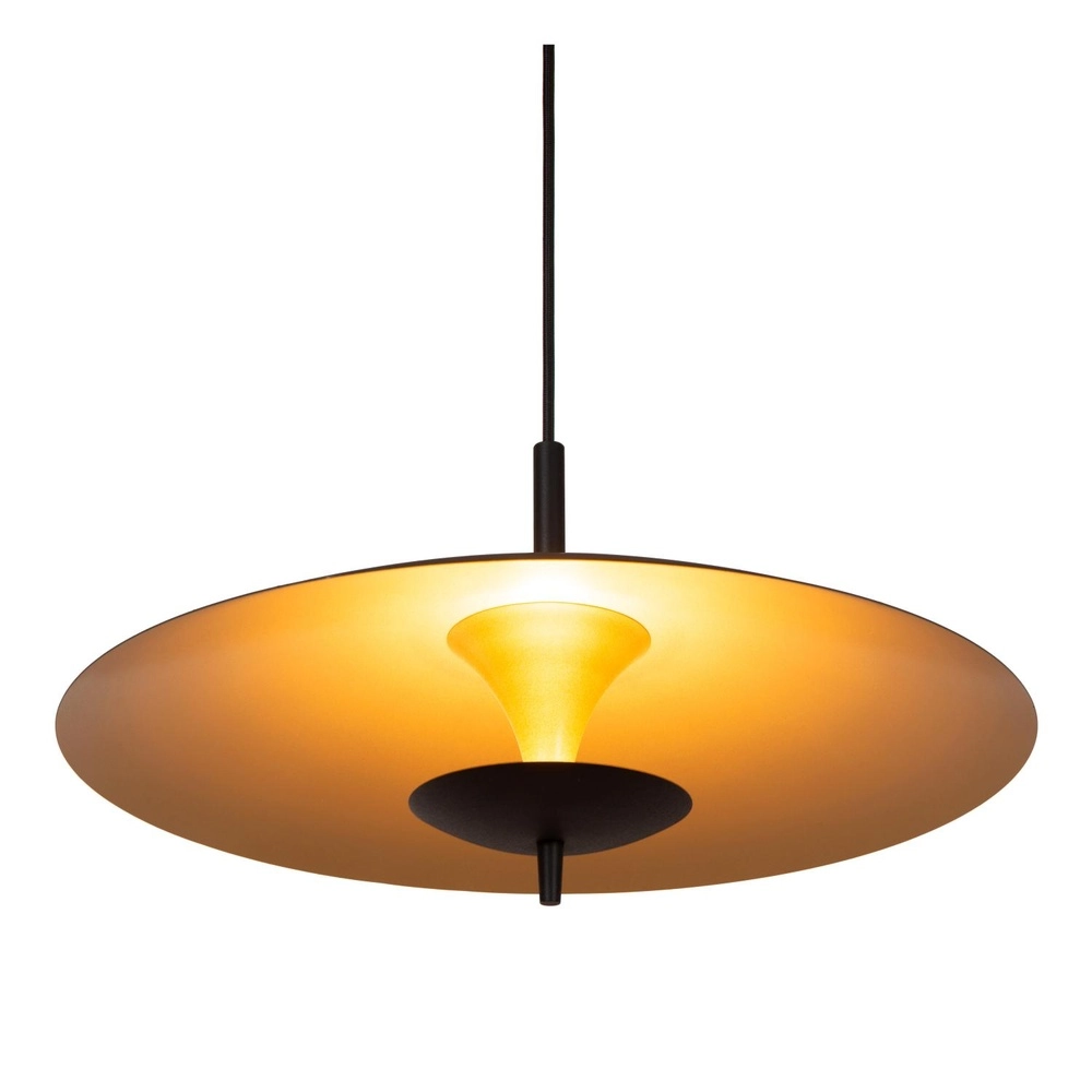 Design pendant lamp Vulcan gold with black Lucide 5411212303455