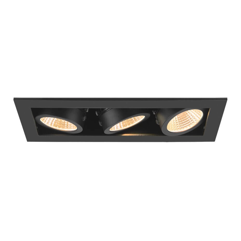 Square LED recessed spotlight Kadux Triple 3x Led - black - 3000K SLV 4024163278867