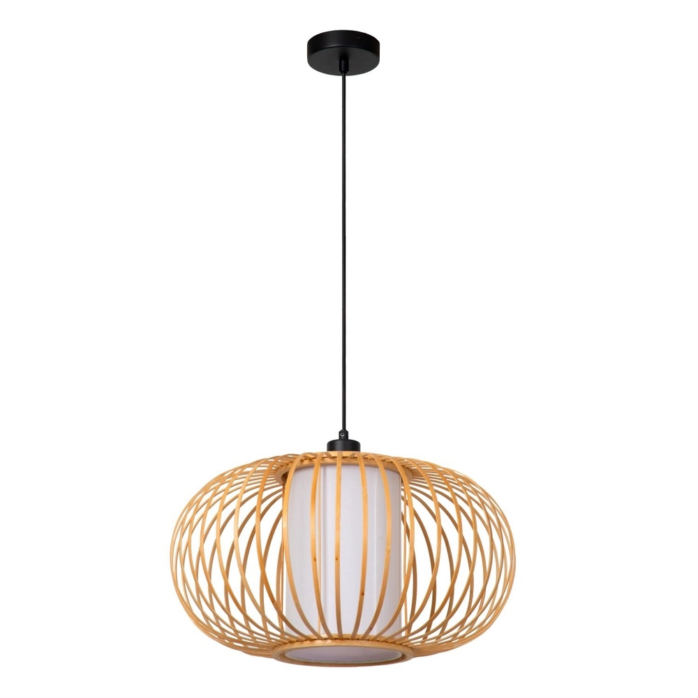 Pendant lamp Thuline Ø 45cm wood look