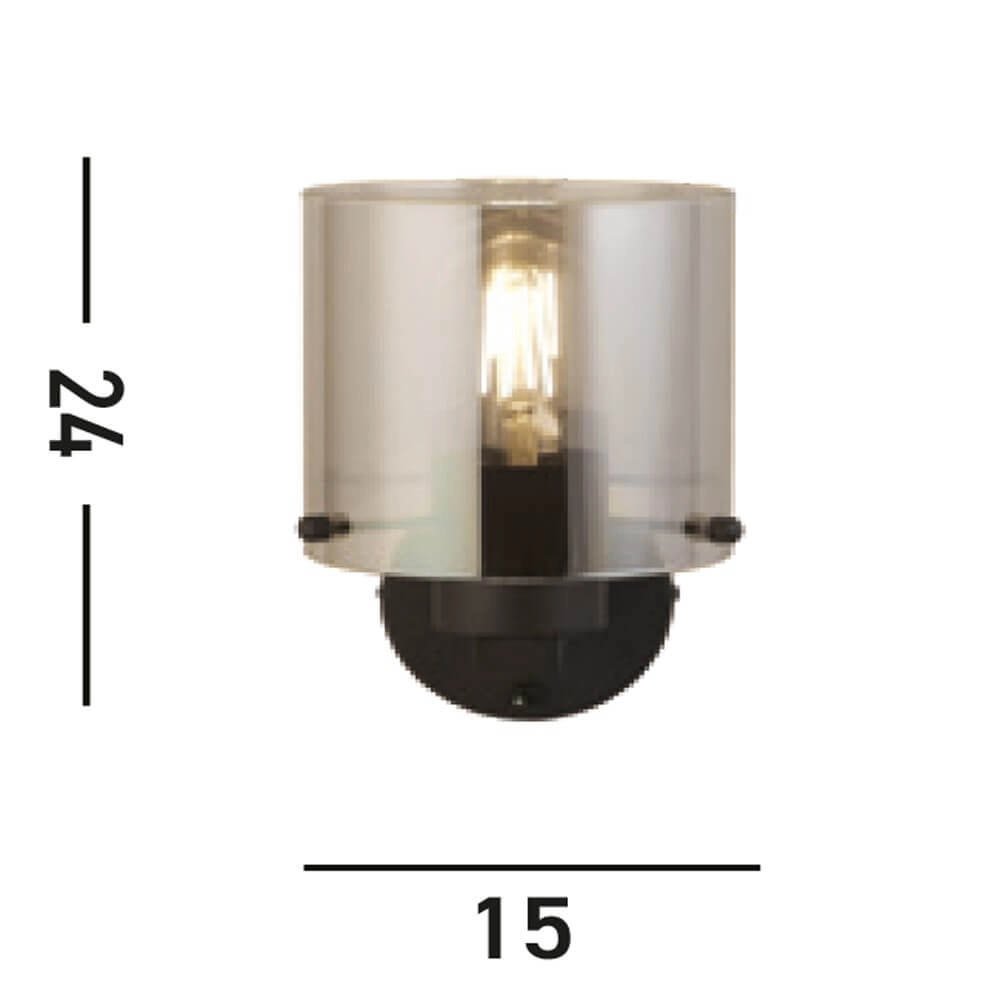 Black wall lamp Sweden design Searchlight 5053423272016