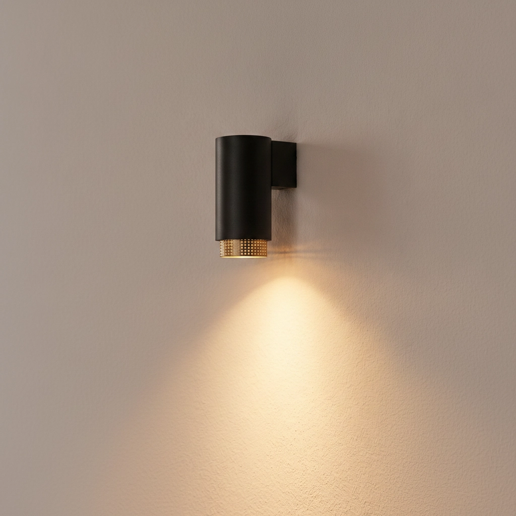 Wall spotlight Nessi black with gold