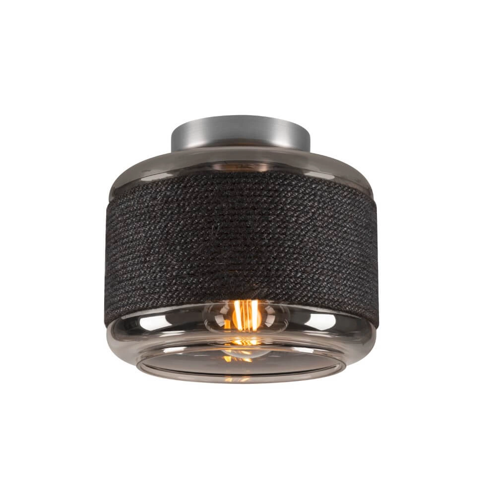 Glass ceiling lamp Pantilo Rope 19 Ø 19cm - gold with amber
