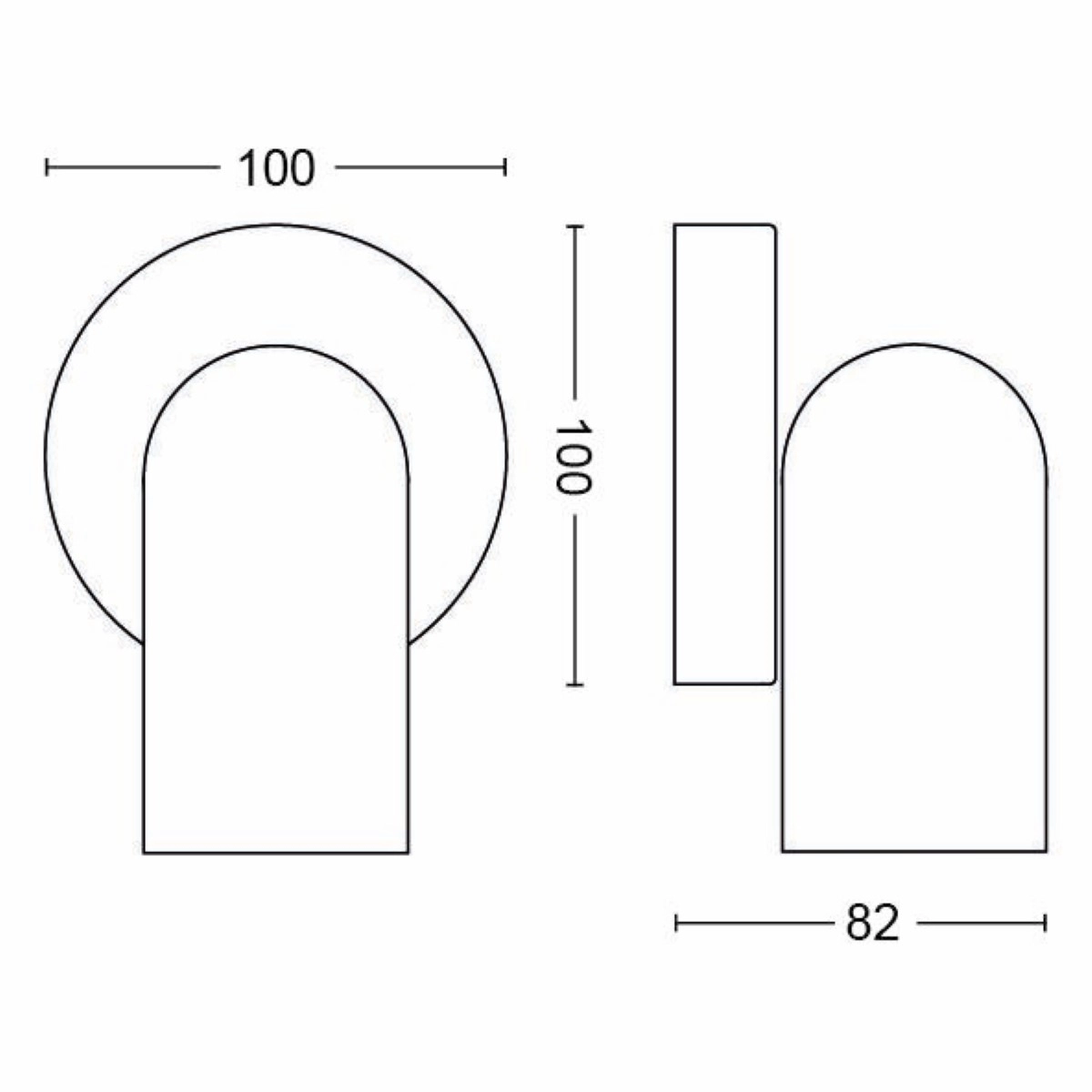 Lamp Pongee black Philips 8718696164785