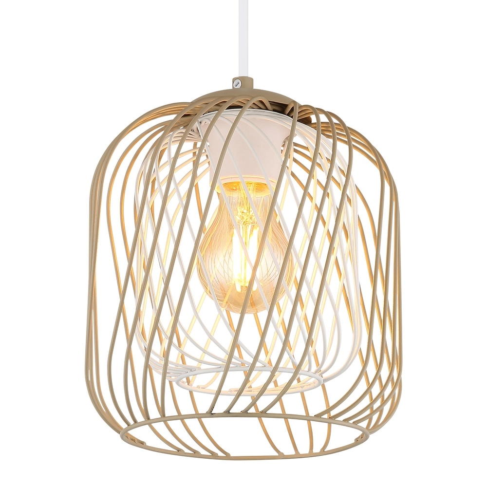 Pendant lamp Dichti sand brown Globo 9007371531349