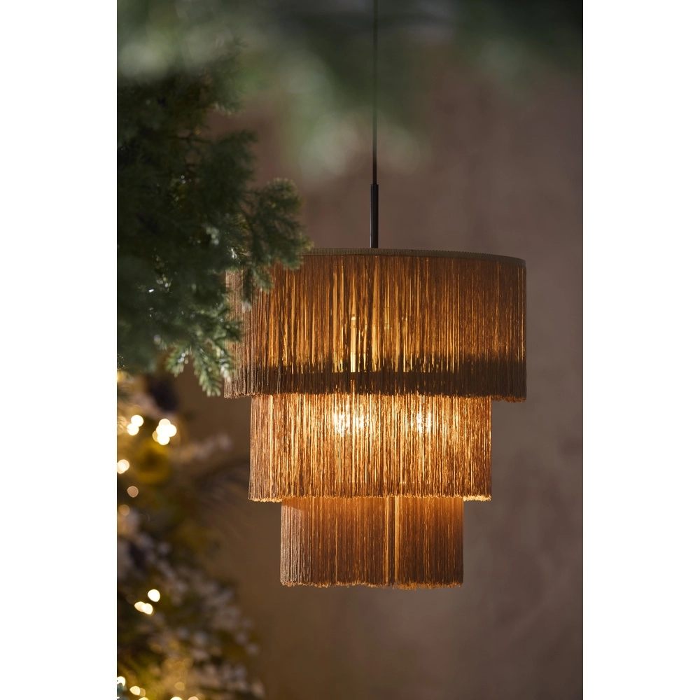 String pendant lamp Malaika Ø 45cm - brown Light & Living 8717807810481