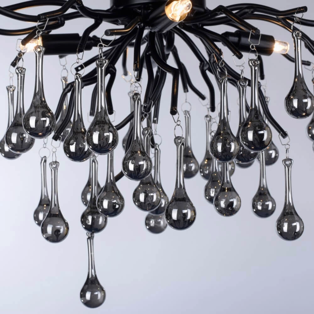 Chandelier Icicle black 60cm Paul Neuhaus 4012248377574