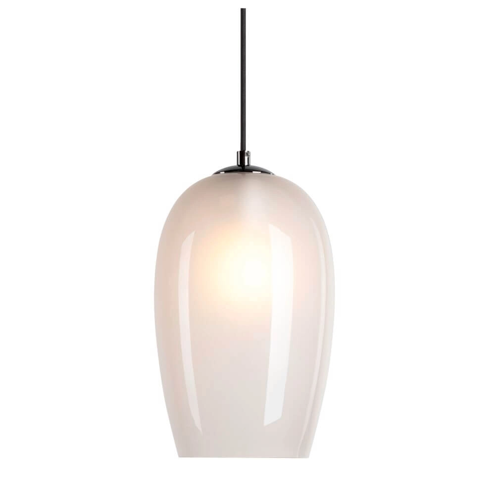 Glass pendant lamp Pantilo white glass - Ø 18cm