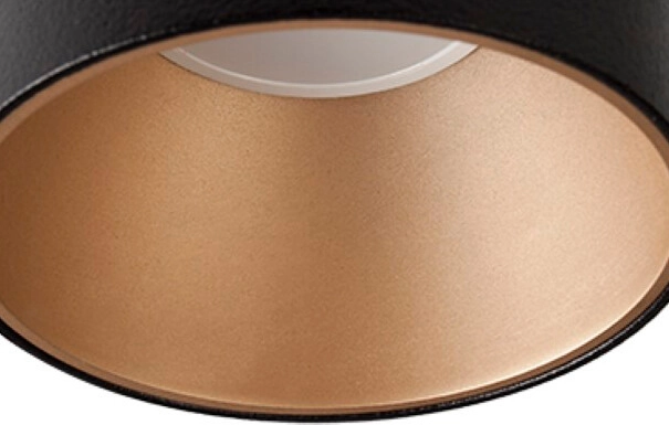 Black surface-mounted spotlight Eye 8.9cm with gold Lyora 5903139893190