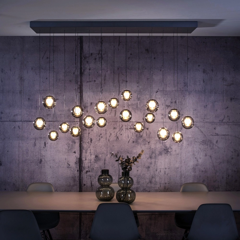 19-light pendant lamp Pure Popup mystic grey Paul Neuhaus 4012248396698