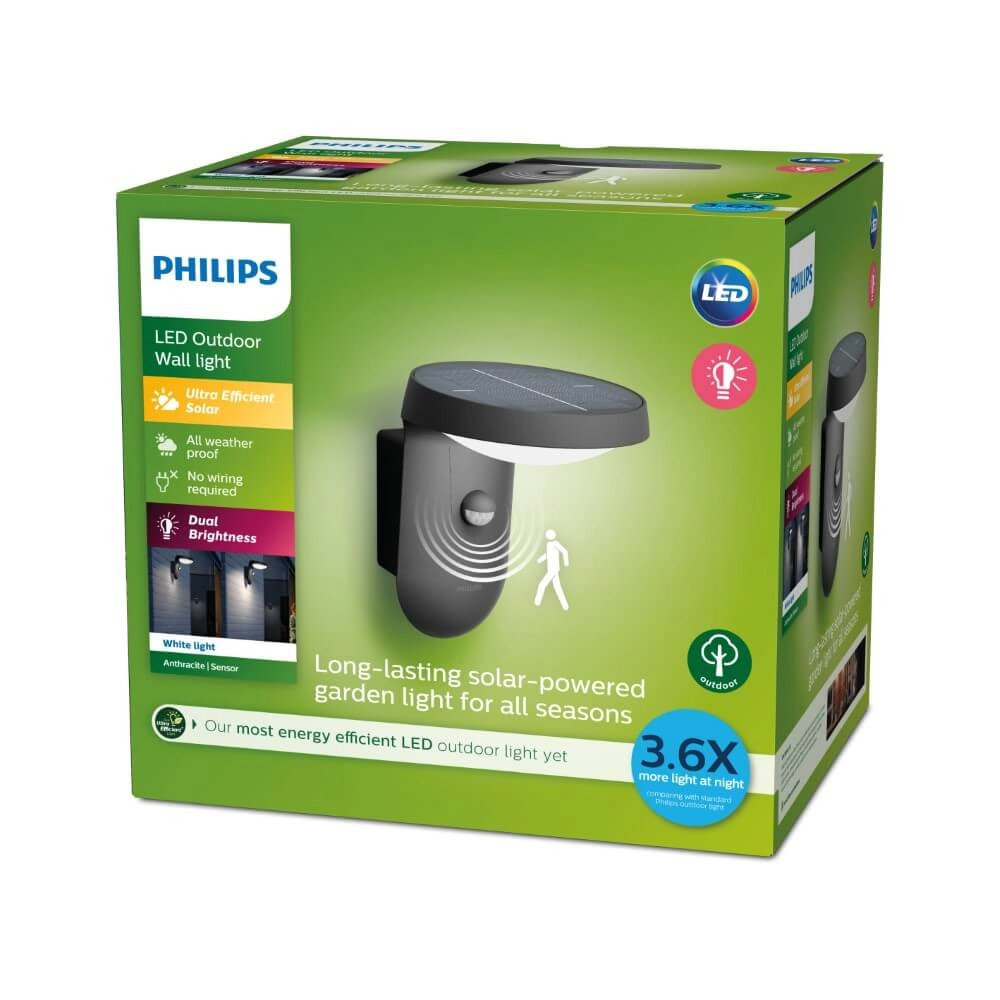 Wall lamp Rosemarie Solar anthracite Philips 8719514476912