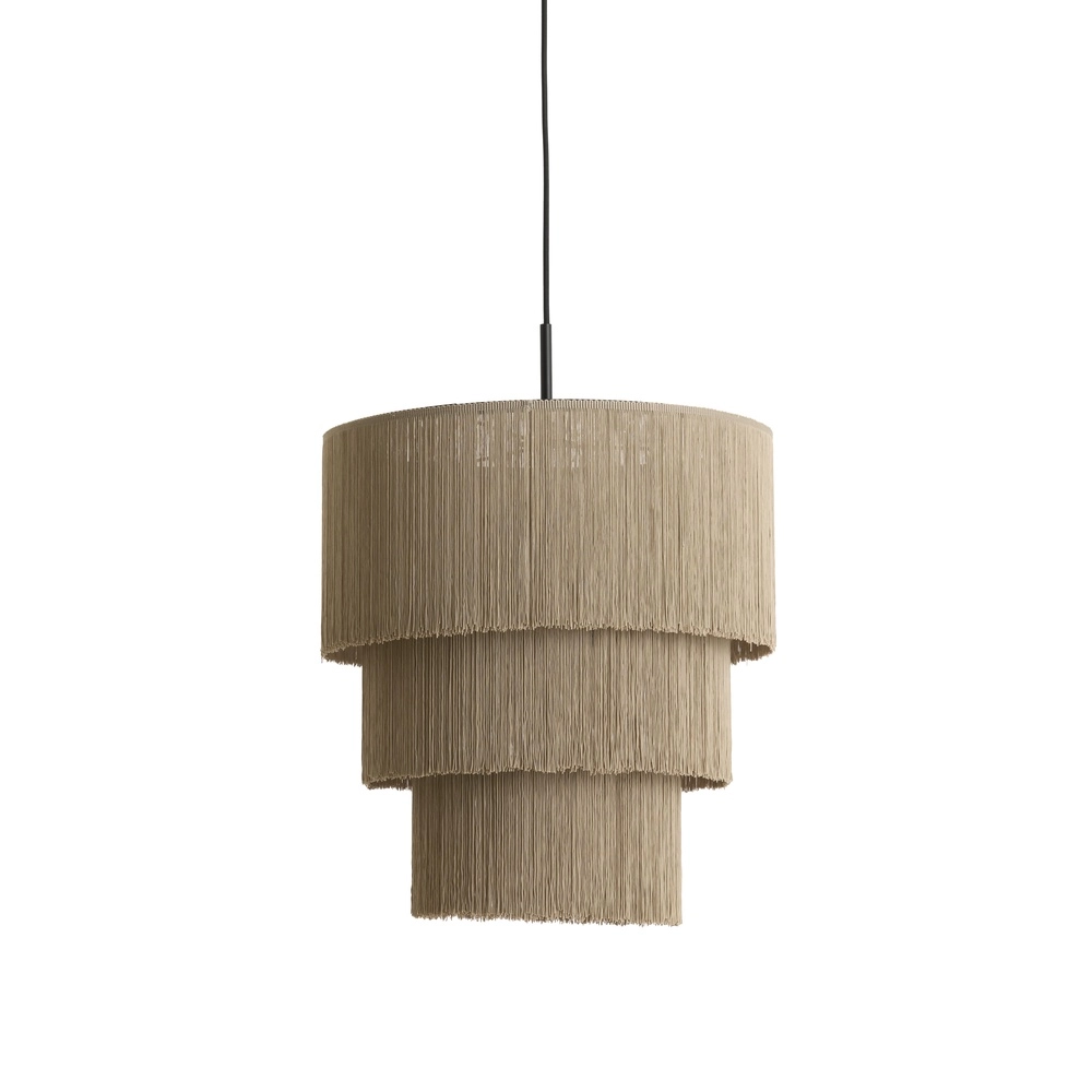 String pendant lamp Malaika Ø 45cm - taupe