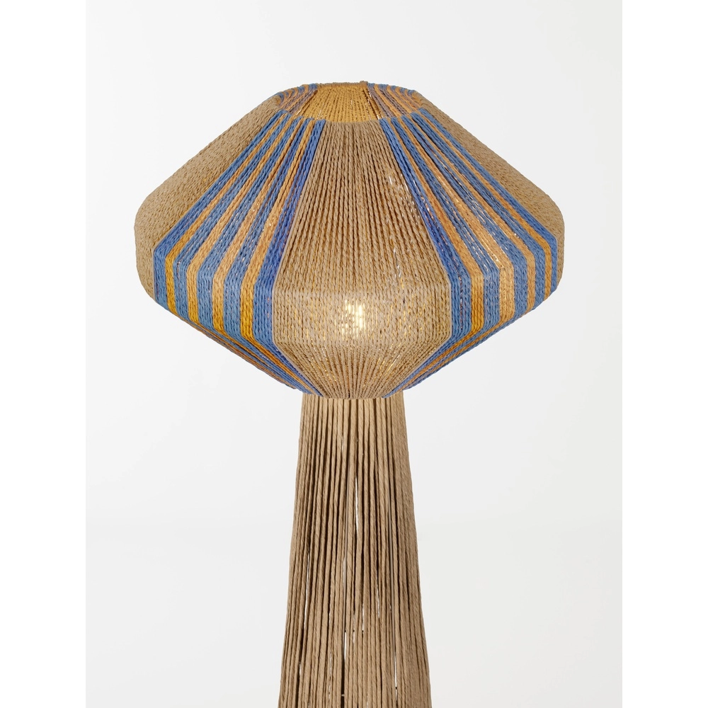 Floor lamp Abby Ø 50cm brown with blue Lyora 5212017477439