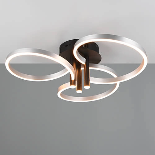 Curled led ceiling light Caruso Stainless steel - Ø 65.5cm