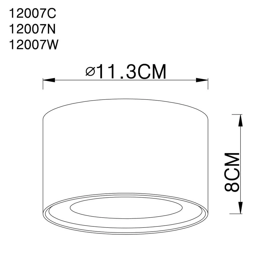 Ceiling lamp Serena Ø 11.3cm nickel Globo 9007371357819