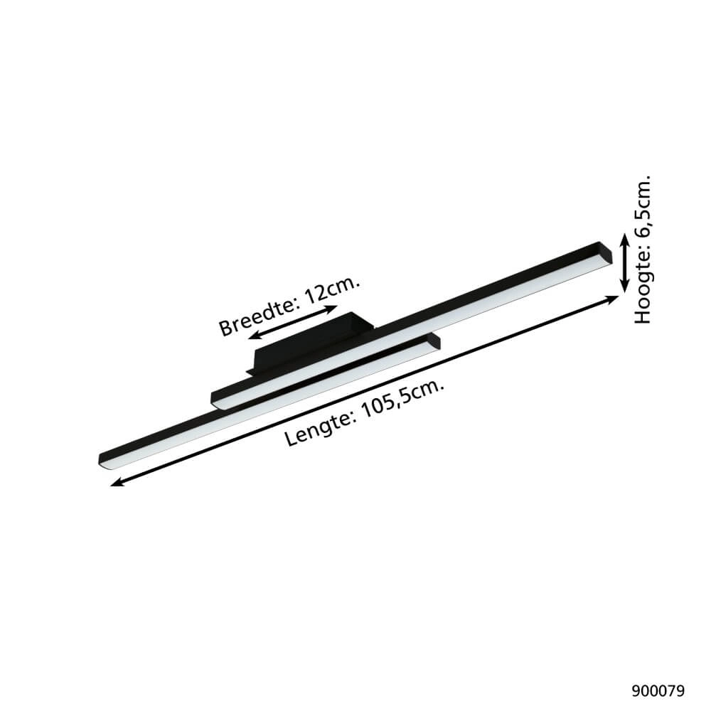 Ceiling light Zigbee Fraioli-Z black Eglo 9008606223565
