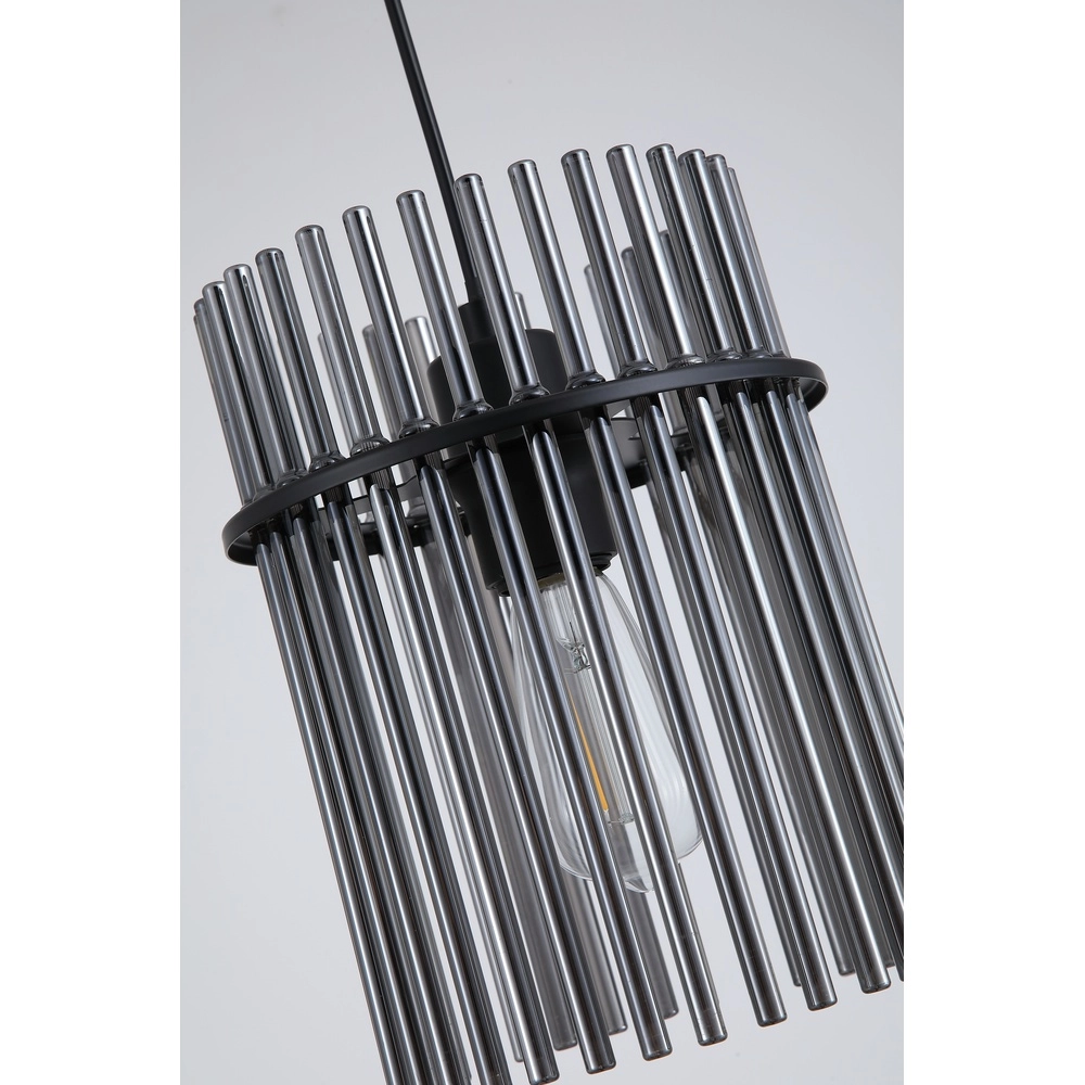 Pendant lamp Swizzle Ø 20cm black Searchlight 5053423302508