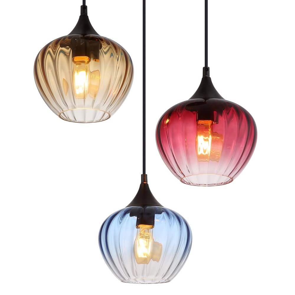 Pendant lamp Sander 3-light round Globo 9007371468591