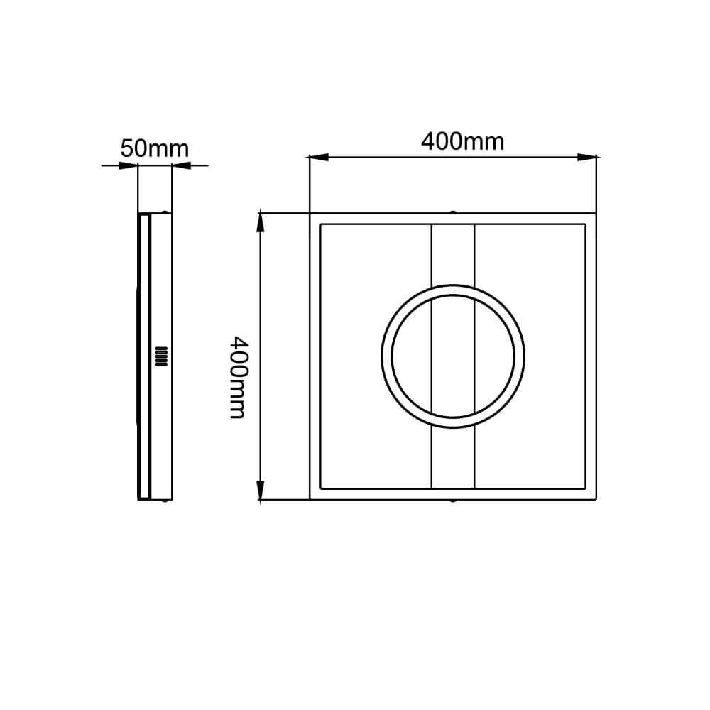 Ceiling light Maureen 40 x 40cm black Brilliant 4004353420108