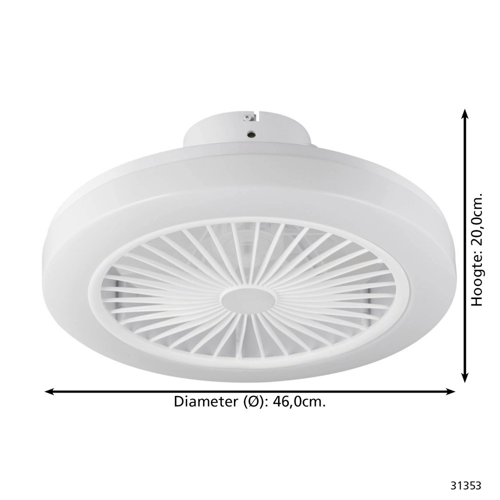 LED fan Ortona Ø 46cm Eglo 9002759313531