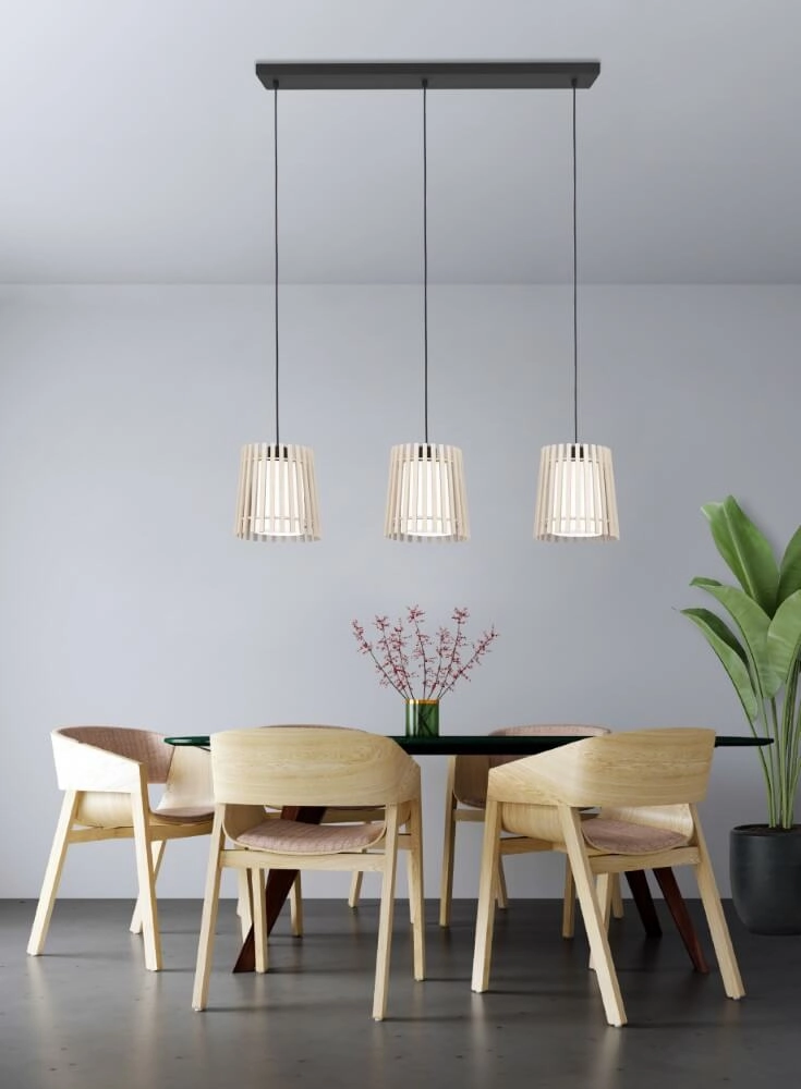 Scandinavian pendant lamp Fattoria 3-light Eglo 9008606274734
