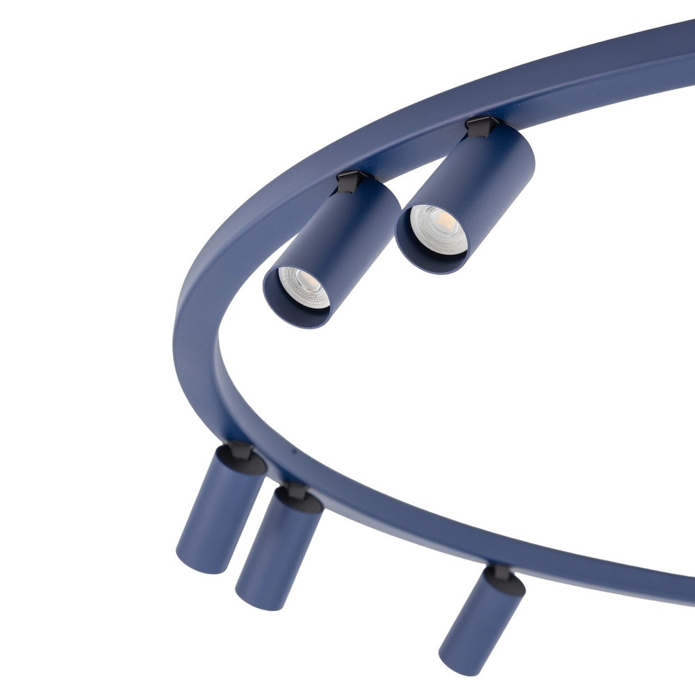 Circle surface-mounted spotlights Fourty 9x GU10 - dark blue Lyora 5903139119535