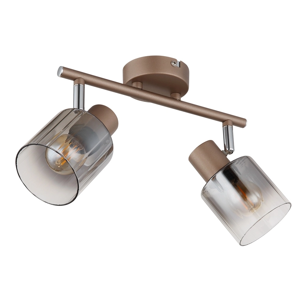 Ceiling lamp Walton 2-light coffee brown Globo 9007371592173
