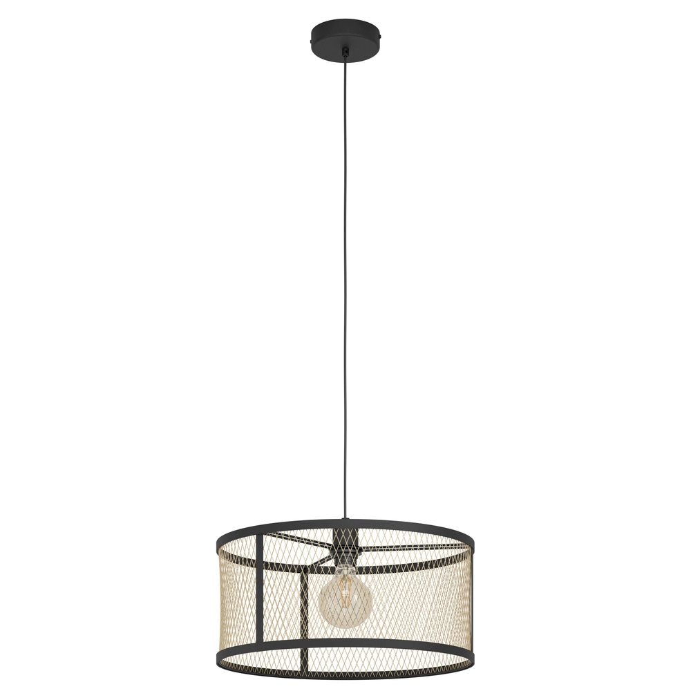 Dining room pendant lamp Dellow Ø 45cm - black with gold