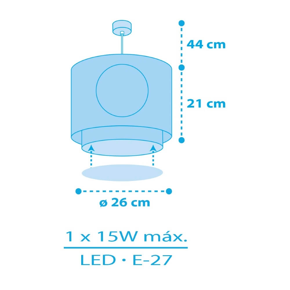 Children's room pendant lamp Pirate Island Ø 26cm Dalber 8420406002736