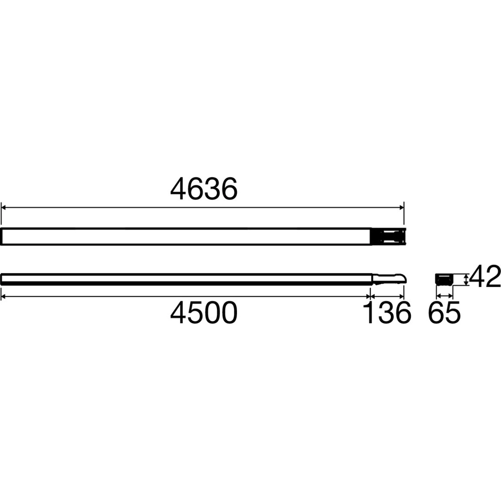 Connection profile Easylight 450cm white 5-pole SLV 4024163305853