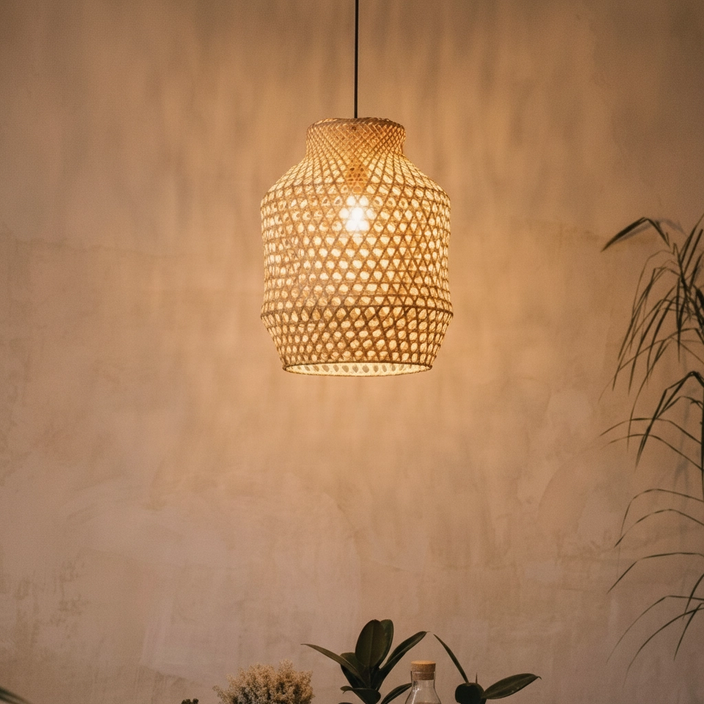 Rattan pendant lamp Mia Ø 35cm