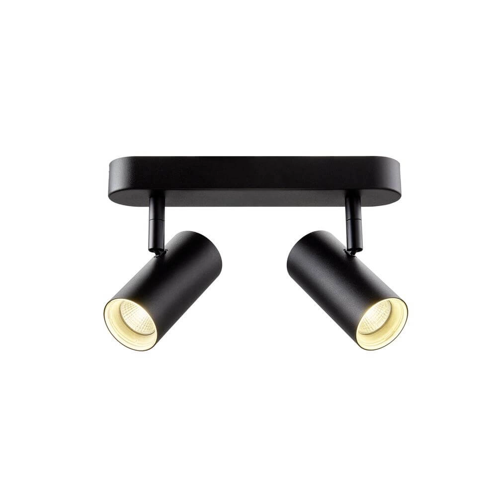 Surface-mounted spot Noblo black 2-lights 3000K