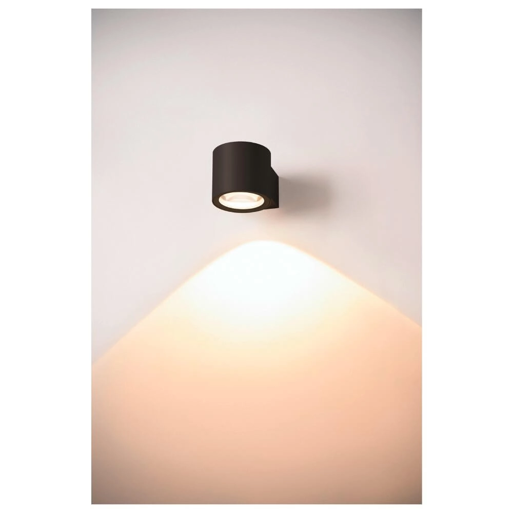 Dim-to-warm wall spot Oculus black SLV 4024163263863
