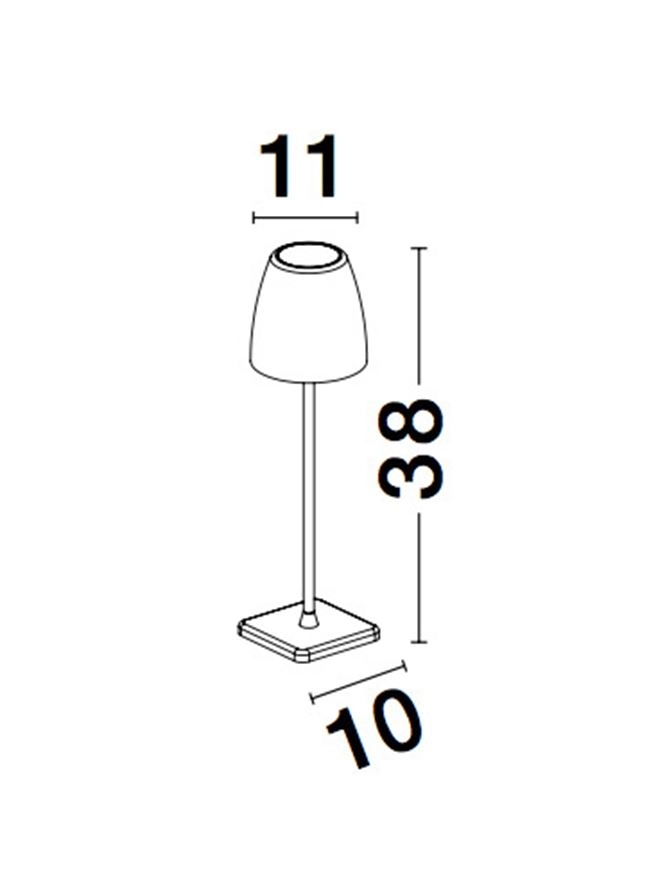 Rechargeable table lamp Colt 38cm white Lyora 5212017425492