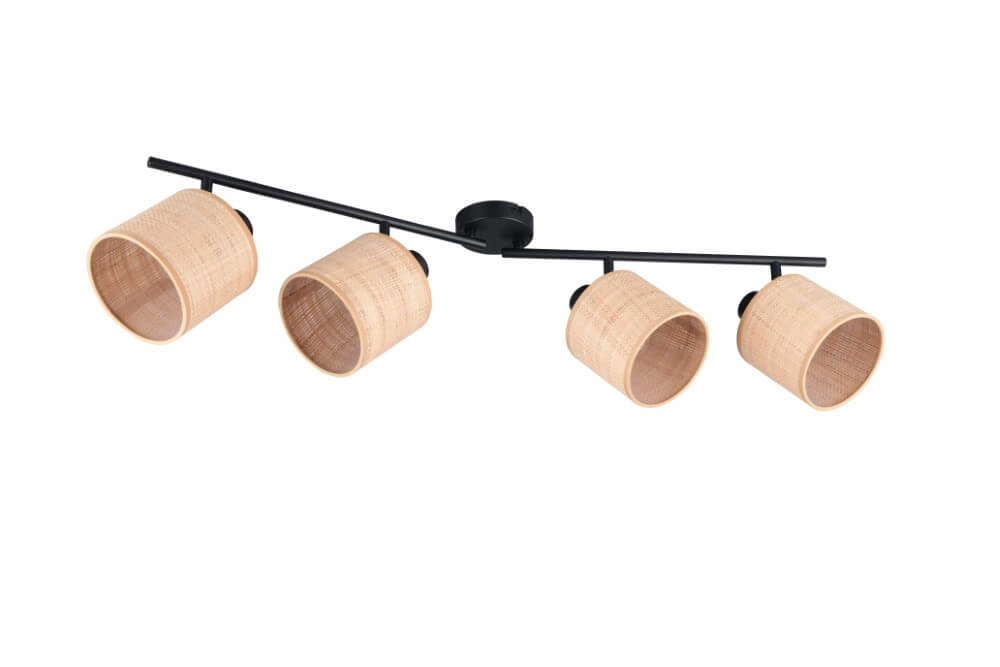 4-light ceiling lamp Aimee with cream caps Trio 4017807637359