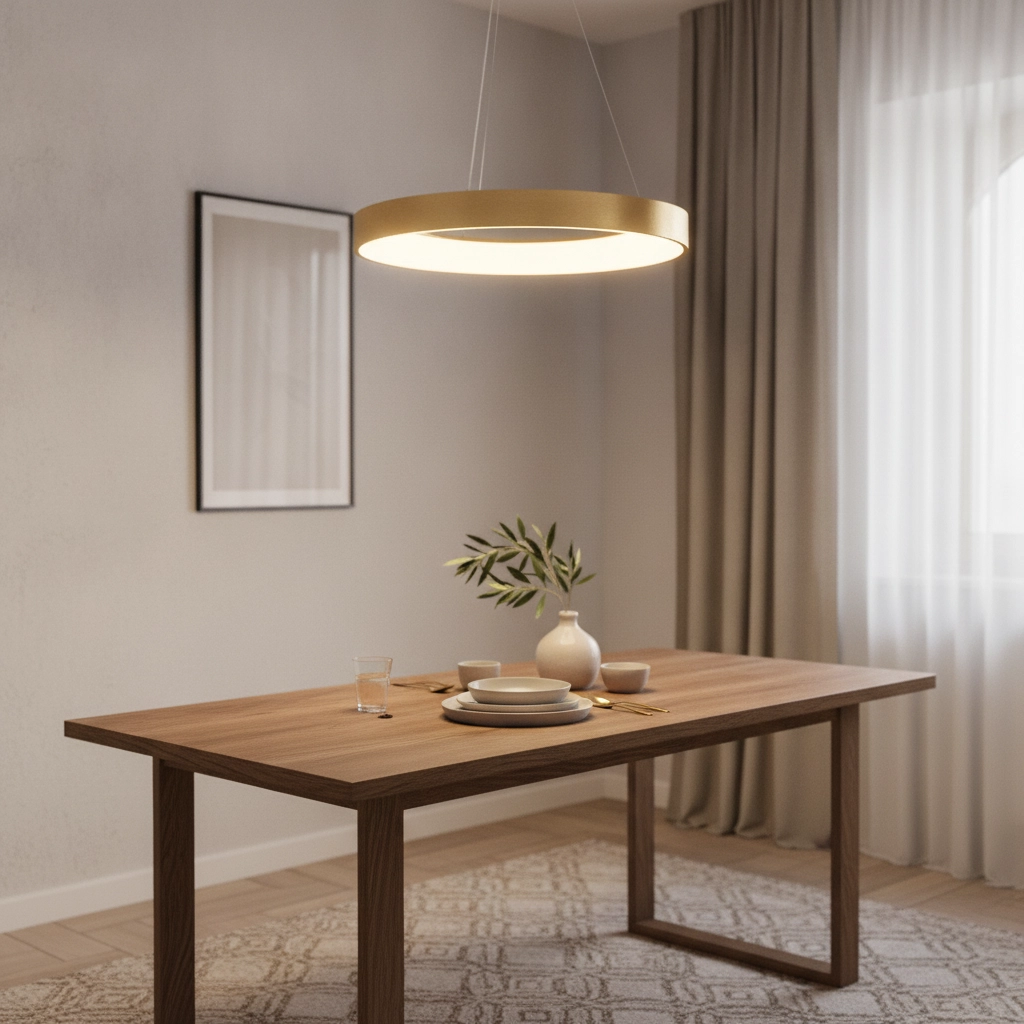 Pendant lamp Rando Thin gold Ø 60cm