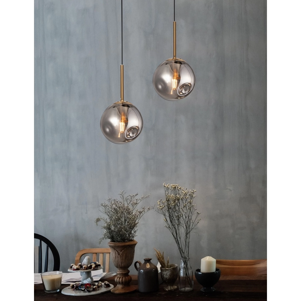 Pendant lamp Spada only gray with gold