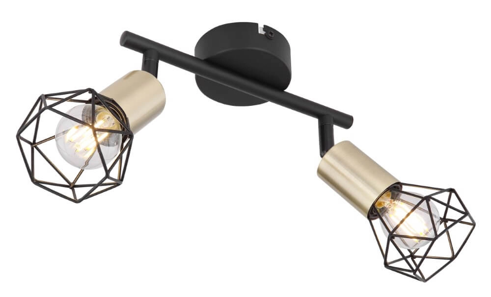 Ceiling light Xara I black with gold