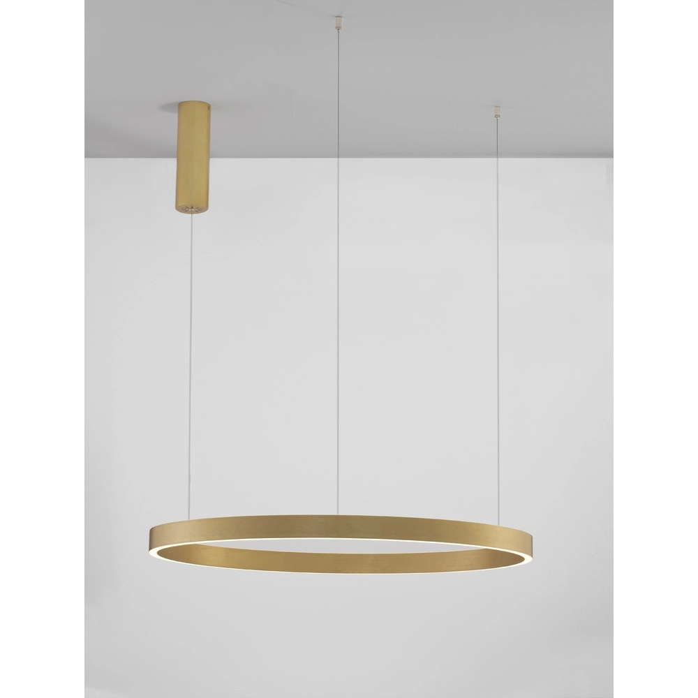 Golden pendant lamp Elowen design Ø 80cm